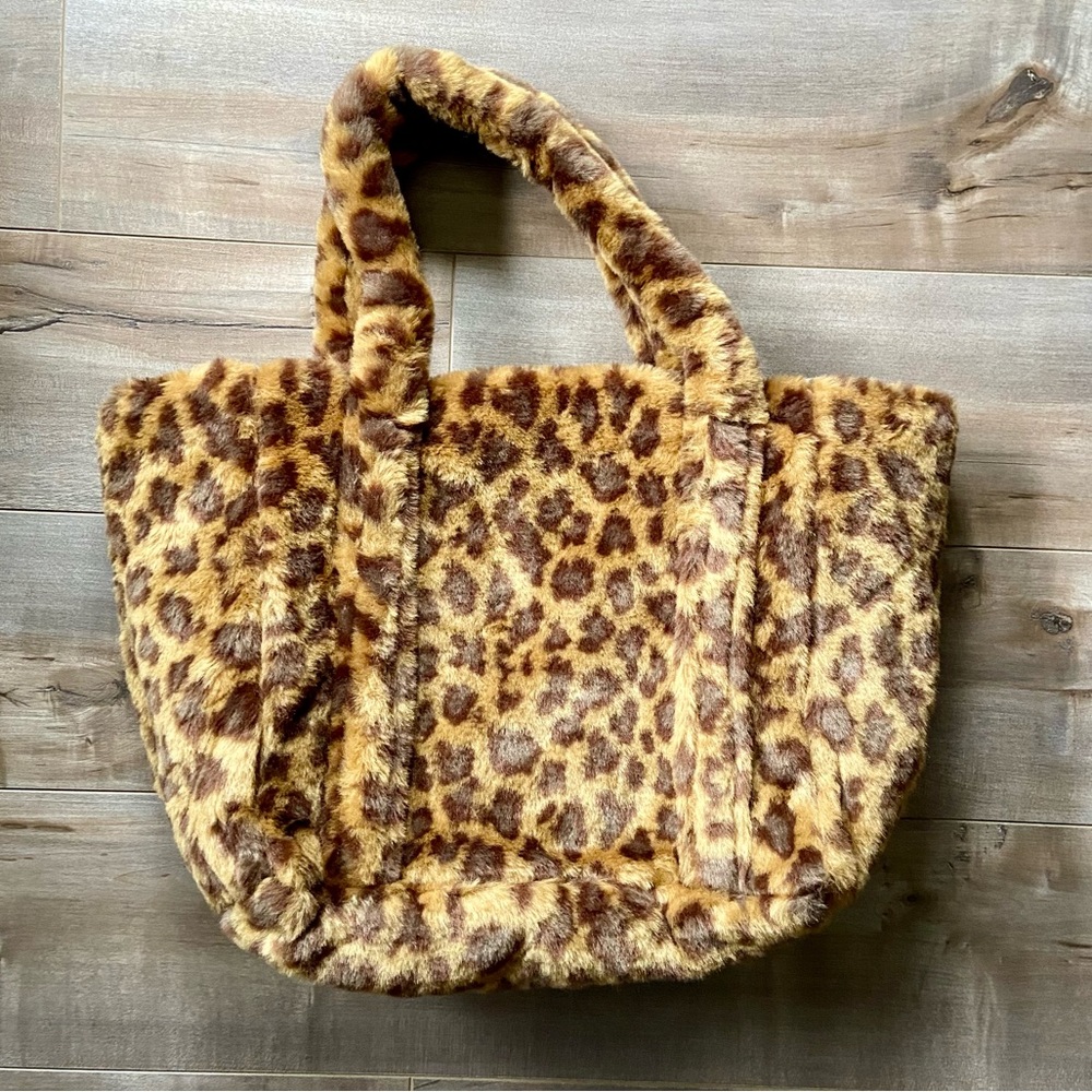 RAG & BONE Small Cloud Leopard Print Faux Fur Tote - Picture 14 of 16